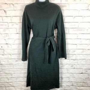 Zara Womens M Dark Green Long Sleeve Dress